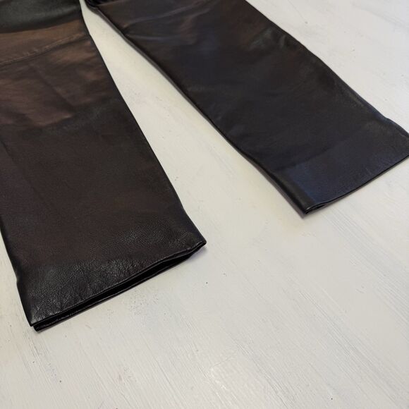 Pelle Studio Wilsons 100% Buttery Soft Leather Black Pants Women 6 - Picture 5 of 16